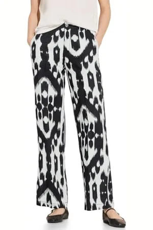 Street one Office_ AOP_Linen Wide Leg HW, , 40W / 32L