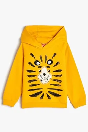 Koton Babyboys bluza z kapturem z długim rękawem Lew Printed Detail Cotton Sweatshirt, , 9-12 Miesi?cy