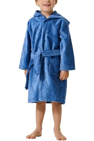 Schiesser Chłopięcy szlafrok kąpielowy - Aqua Kids Boys - rozmiar 92 do 140, , 104
