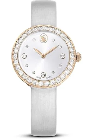 Swarovski Zegarek Matrix Tennis, Swiss Made, Skórzany pasek, , Powłoka w odcieniu różowego złota, Jeden rozmiar
