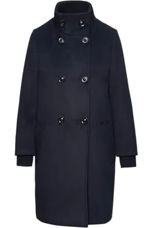 QS by s.Oliver BLACK LABEL Płaszcz z prążkowaną stójką, , 46