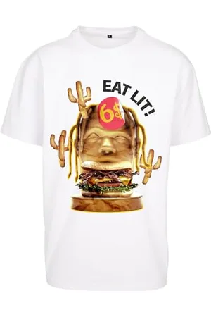 Mister Tee Unisex Eat Lit Oversize Tee, , L Duże rozmiary wysoki