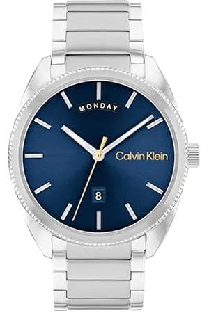Calvin Klein Zegarek męski z niebieską tarczą ze stali nierdzewnej - 25200446, , Bransoletka