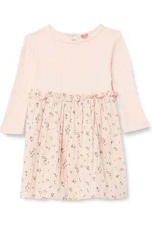 Koton Babygirls Floral Printed Crew Neck Long Sleeve Dress, , 9-12 Miesi?cy