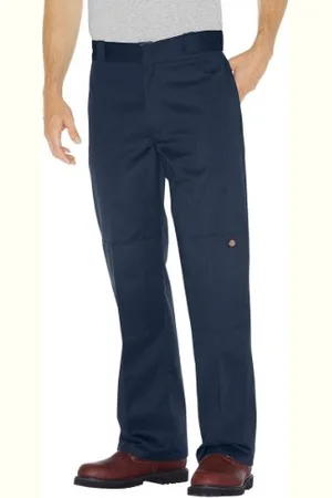 Dickies Męskie spodnie sportowe Streetwear Double-Knee Work męskie, Ciemny granatowy, 32W / 34L