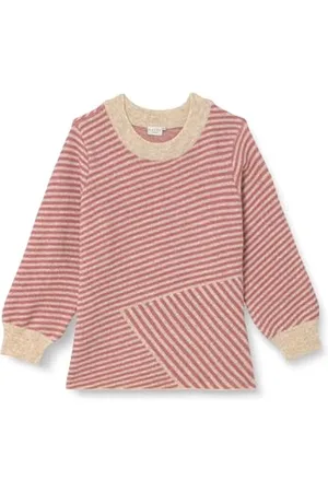Kaffe Plus Size damski pulower w paski Crew Neck Casual Fit z długim rękawem, , L/du?y rozmiar