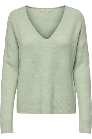 JDY Elanora L/S dekolt w serek. KNT Noos, , M