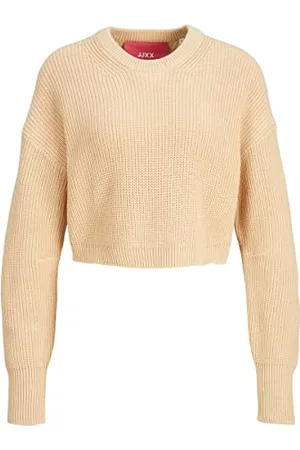 JACK & JONES Jjxx Jxcarlota Ls Twist Cropped Cn Knit sweter damski, , XL