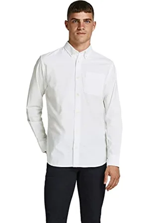 JACK & JONES Mężczyźni Koszula Jprbrook Oxford Shirt L/S Noos , , M