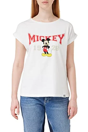 Recovered Clothing Disney Mickey Mouse 1928 Boyfriend T-Shirt - , rozmiar: S - oficjalnie licencjonowany styl vintage, nadruk w Wielkiej Brytanii, etyczne źródła, , S