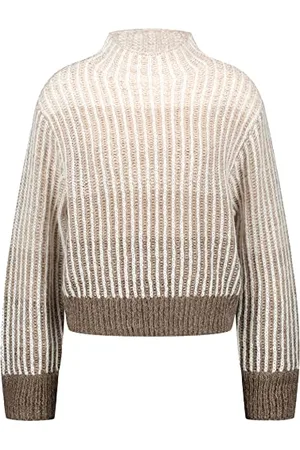 Taifun Damski sweter 272033-15407, zielony (Heather Green), 34