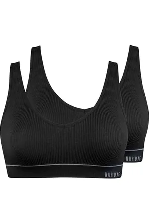 Nur Die Retro biustonosz 2-pak sportowy bez fiszbin wyściełany Bratlette damski