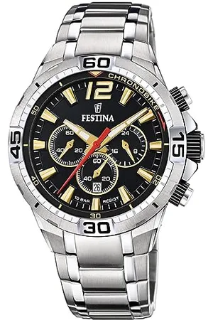 Festina Męski analogowy zegarek kwarcowy z bransoletką ze stali szlachetnej F20522/5