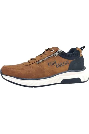 TOM TAILOR Męskie 5380140007 Sneakers, Cognac, 45 EU, , 45 EU