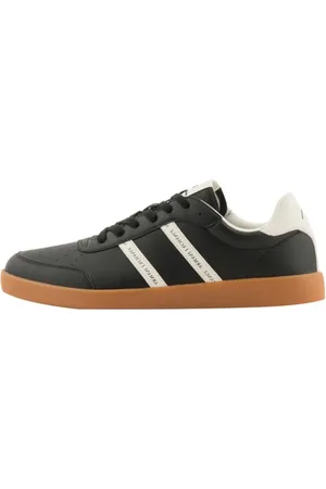 Armani Exchange Męskie buty sportowe Berlin, Double Stripes Logo, Black+ Off White, 39 EU, , 39 eu