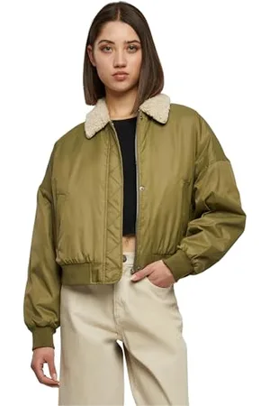 Urban classics Damska kurtka damska Pilot Bomber Jacket Tiniolive/Sand 4XL, Tinioliwa/piasek, 4XL