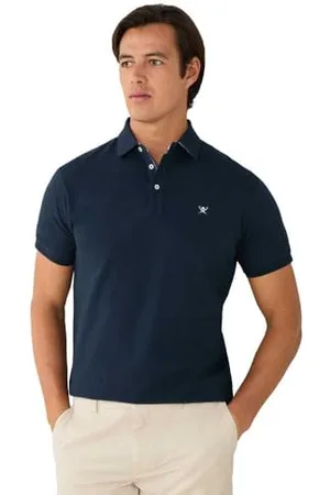 Hackett Męska koszulka polo z palmą, niebieska (granatowa), XS, , XS