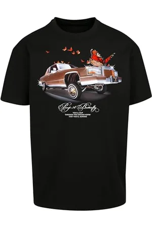 Mister Tee Pimp A Butterfly Oversize Tee Koszulka Unisex-Dorosły, Czarny (czarny), L