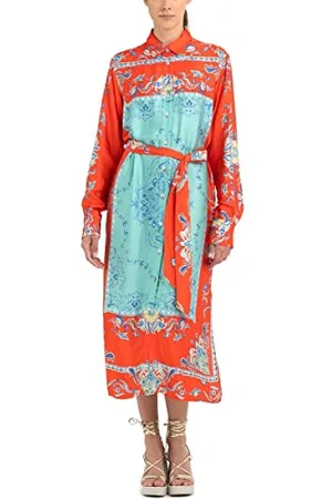 Replay Sukienka damska W9030, 010 RED/wielokolorowa, S, , S