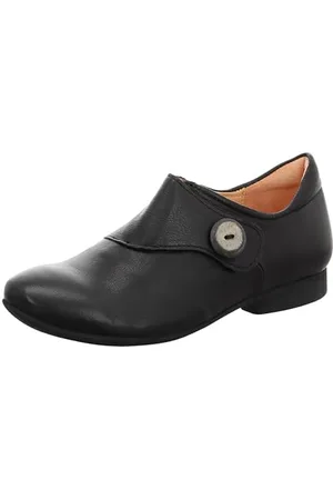 Think! Damen GUAD2 chromfrei gegerbte nachhaltige Halbschuhe, SCHWARZ 0000
