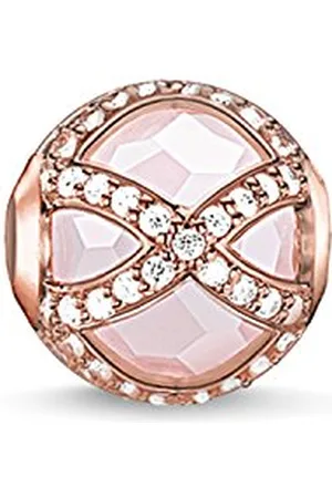 Thomas Sabo Koralik damski KARMA Maharani różowo-srebrny pozłacany częściowo pozłacany cyrkonia biały kwarc - K0136-417-9