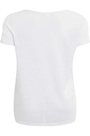 Object Objtessi Slub S/S V-Neck Noos T-shirt damski, biały (White White), XS