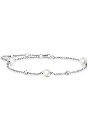 Thomas Sabo Bransoletka perły z białymi cyrkoniami wysokiej próby słodkowodne perły hodowlane, A2038-167-14-L19V