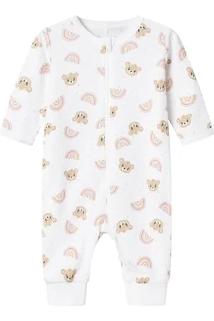 NAME IT Nbfnightsuit kombinezon dziecięcy z zamkiem błyskawicznym, orchidea, różowy, miś Noos, , 92 cm