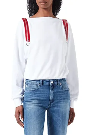 Moschino Bluza damska Comfort Fit Wide Collar z długim rękawem, , 42