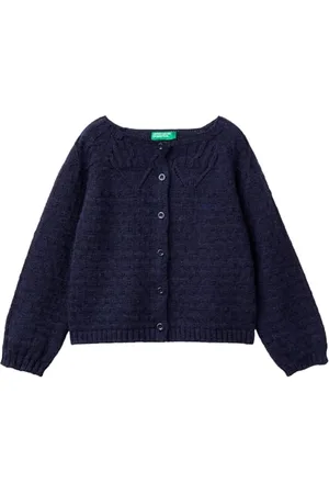 Benetton Sweter rozpinany dla dziewcząt i dziewcząt, , 5 lat