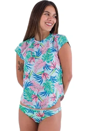Hurley Java Tropical S/S Surf Shirt Damska koszulka ochronna z wysypką, , L