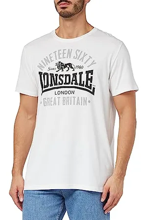 Lonsdale London Męski T-Shirt Regular Fit KILCHOAN Black/Red/White XXL, , XXL 117347