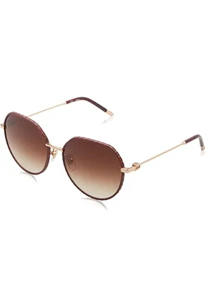 Furla SFU627 Okulary, Shiny Copper Gold z dużymi częściami, 57 damskie