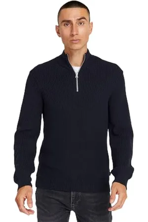 Casual Friday Męski sweter Karlo 0034 z zamkiem błyskawicznym, 194013/ciemny granatowy, L
