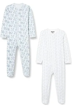 CARE LABEL Śpioszki chłopięce, 2 sztuki, niebieskie (Light blue 700), 0-3 miesiące (rozmiar producenta: 50)