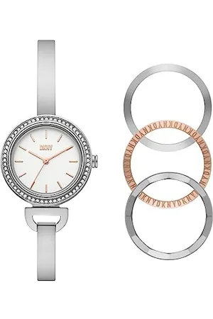DKNY Uptown D Zegarek Damski Mechanizm Kwarcowy, 3 Wskazówki 28mm Koperta z Bransoletą ze Stali Szlachetnej Ny6675Set