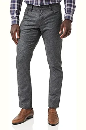 Hackett Męskie spodnie flanelowe 5 PKT, szare, 36 W/32 L