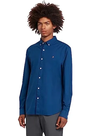 Farah Koszula męska Brewer Slim Fit Cotton Oxford, , L