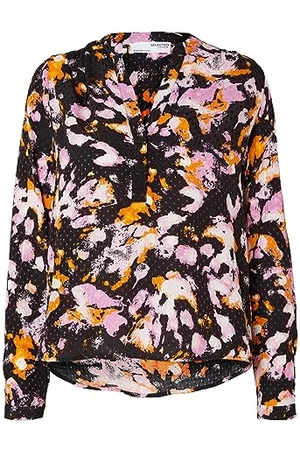 SELECTED SLFIRENE LS AOP TOP NOOS, , 38