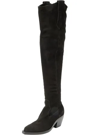 Pinko Strauss TEXANO CUISSARD zamszowy, Buty Western Damski, Z99_Nero Limuzyna, 36 EU, , 36 EU