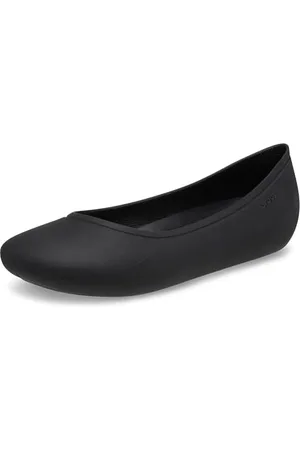 Crocs Damski płaski balet Brooklyn, Czarny, 37/38 EU
