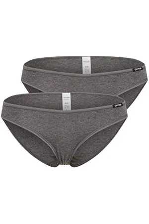 Skiny Damskie majtki Cotton Advantage Brazilian (2 sztuki), Antracytowy melan?owy, 36