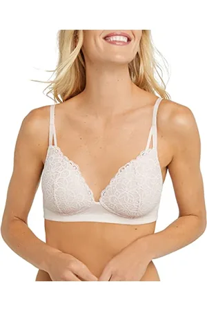 Maidenform Damski, czysty komfort miękkie wsparcie bezprzewodowy długi rękaw, wygodny biustonosz koronkowy bez fiszbin, , XXL