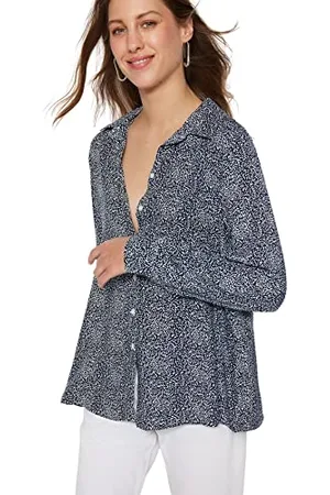 Trendyol Damska koszula oversize z kołnierzykiem, , 62