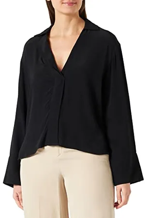 Benetton Bluzka damska 53a0dq02k koszula, czarna 100, XS