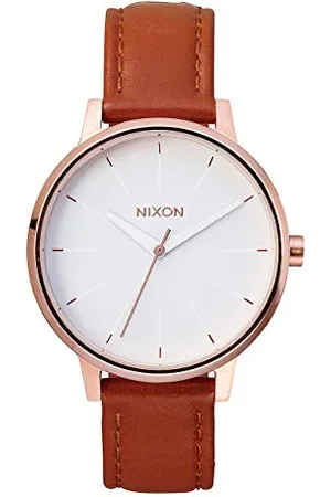 Nixon Zegarki damskie okrągłe analogowe kwarcowe skóra 32002928, , One Size, Pasek
