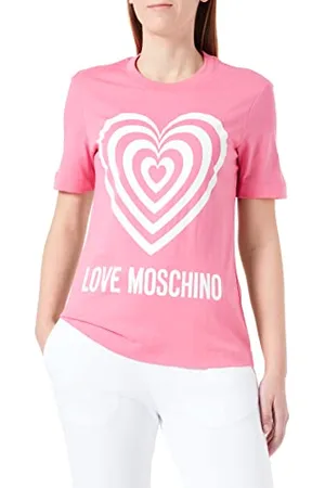 Moschino Damska koszulka o regularnym kroju z krótkim rękawem, fuksja, 40, , 40