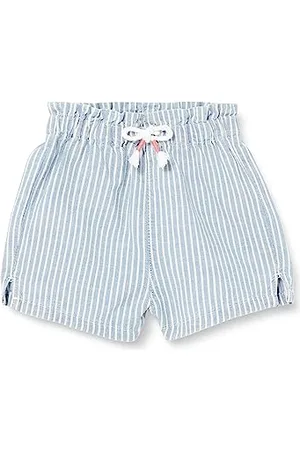 Benetton Short 47PQA9009 Spodenki, Niebieskie w paski Biały 901, 62 Bimba