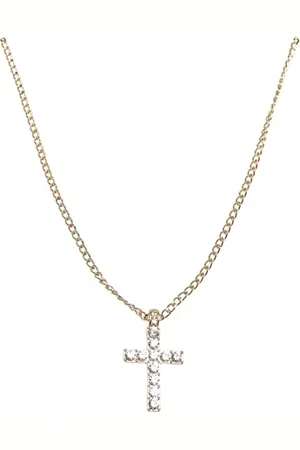 Urban classics Spinki do mankietów unisex Diamond Cross Necklace, , jeden rozmiar
