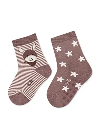 Sterntaler Unisex dziecięce skarpetki GOTS ABS DP Emmi, brązowe, normalne, , 24